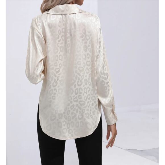 Chicgenes Urban Wind Button Down Print Long Sleeve Blouse - Picture 3 of 5